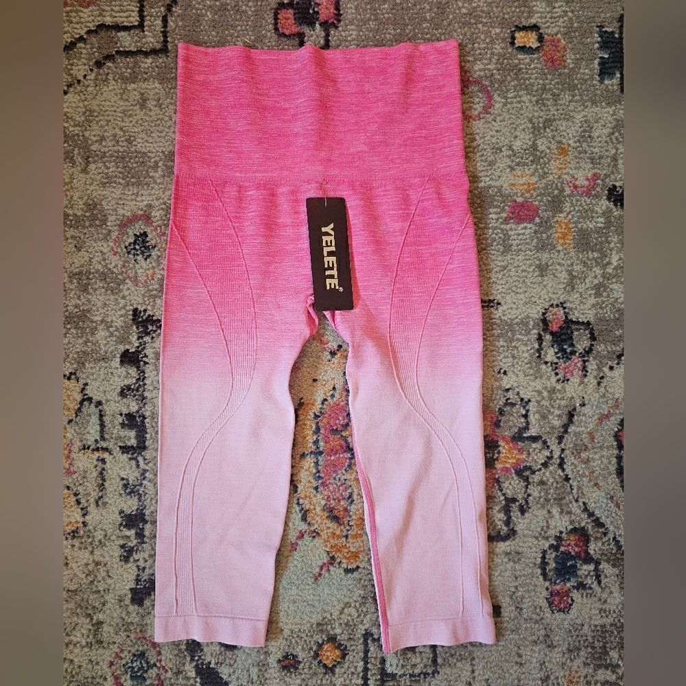 Yelete yoga 2 pc set NWT ombre pink sz small - Picture 4 of 9